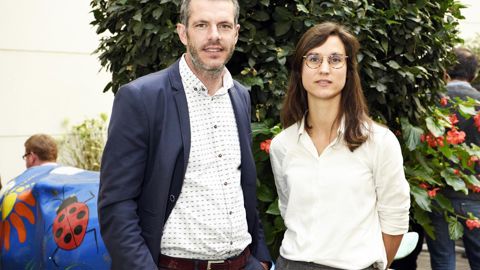 Maximin Charpentier, président de la chambre régionale d’agriculture Grand Est , et Maud Anjuere, directrice chaîne alimentaire durable chez Coop de France. © Cédric FAIMALI